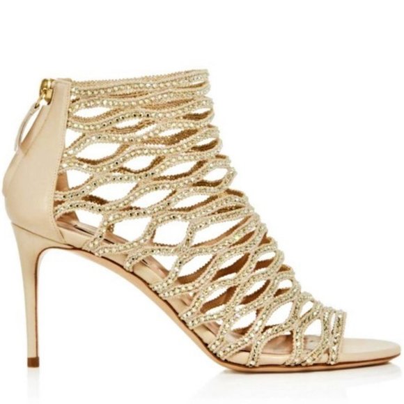 CASADEI Skin Duse Swarovski Crystal Cage Sandals - Picture 2 of 4